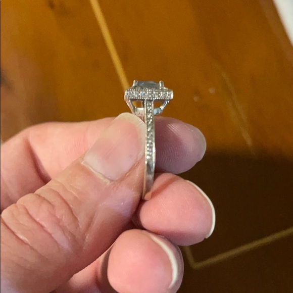 HOLD - Aquamarine and Pave Diamond Ring - Picture 2 of 10